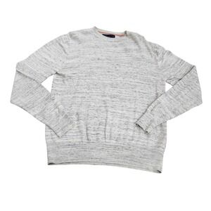 Superdry Premium Sweater Mens Large Gray Knit Crewneck Pullover Casual No 54
